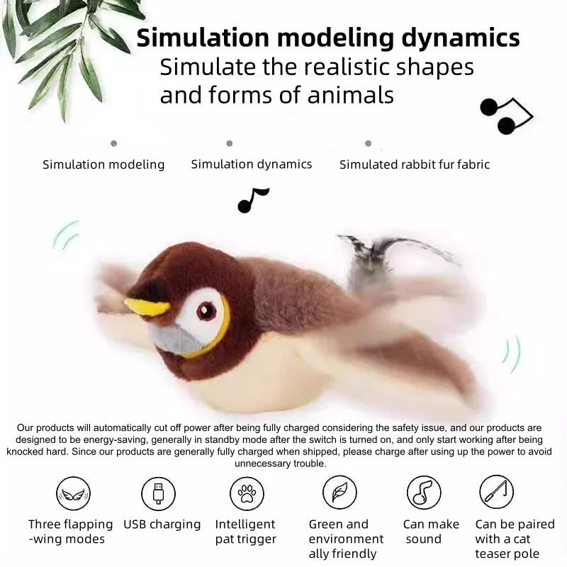 Chirping & Flapping Bird Cat Toy — product view 2