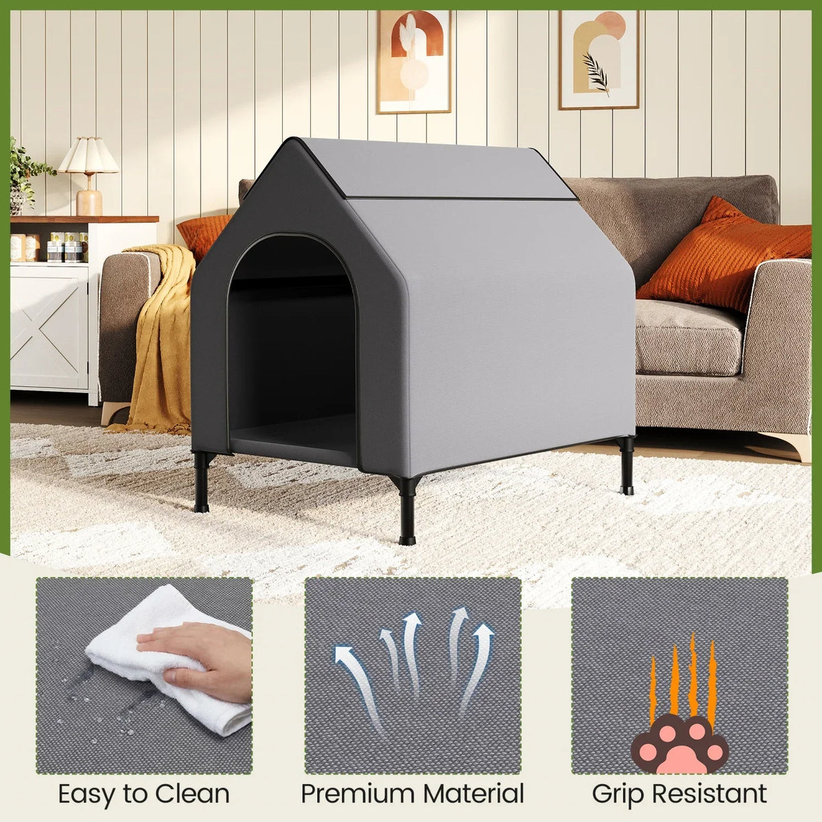 Elevated Dog House with Canopy — product view 3