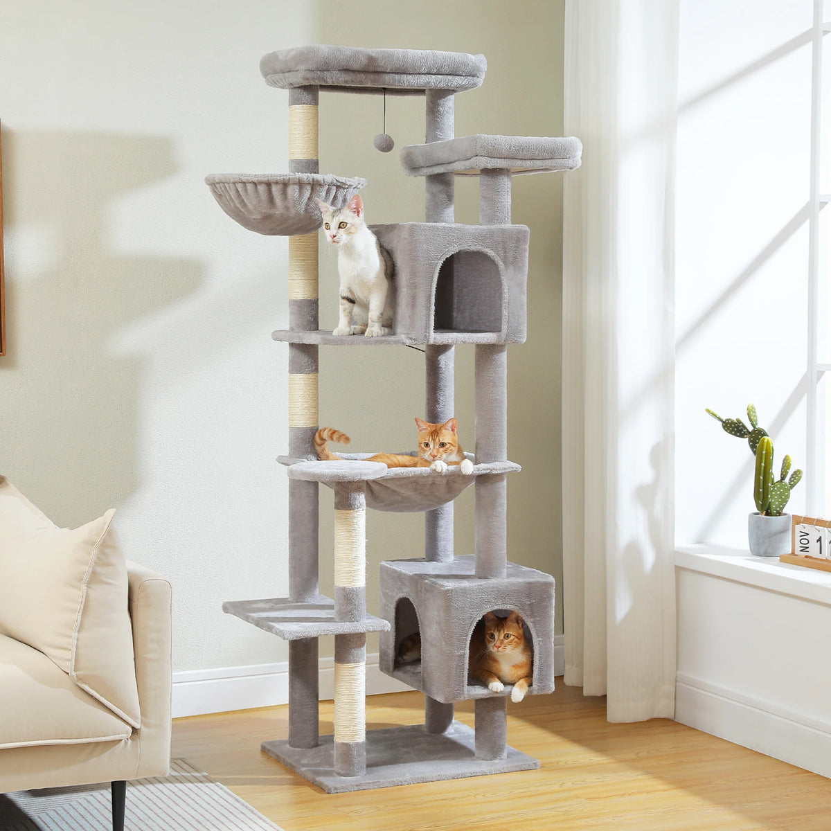 Multi-Level Plush Cat Tree & Condo — product view 5