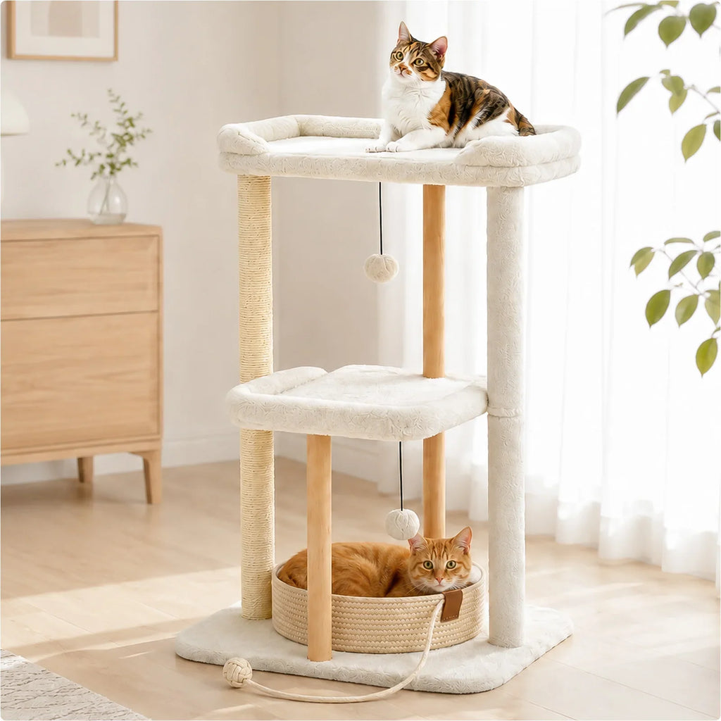 Modern Wood Cat Tree — product view 5